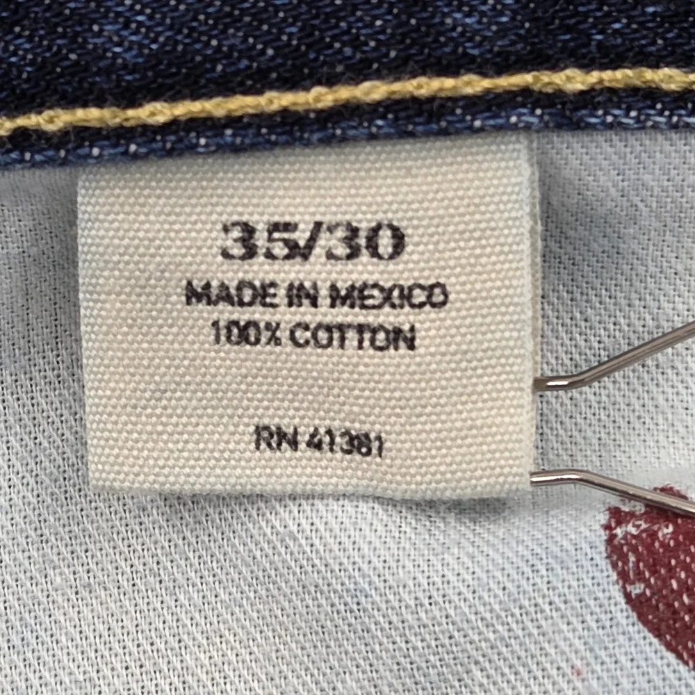 Polo Ralph Lauren Vintage 67 Slim Straight Jeans Blue Mens 35x30 (38x31)